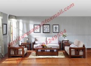 Wholesale High Quality Solid Wooden Frame with Upholstery Sofa Set from china suppliers