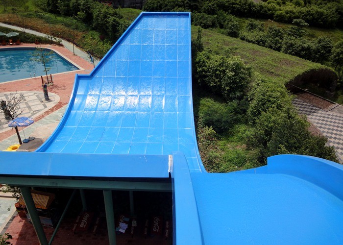 12 Meter Height Outdoor Blue Adult Water Slide U Waving ...