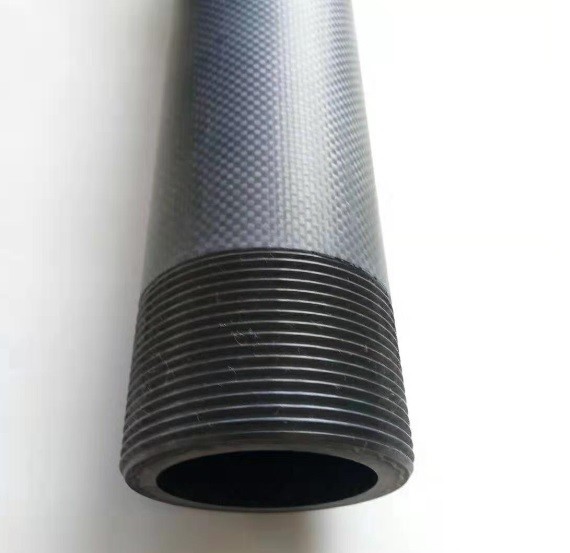 Quality CNC process fine machining thread Φ78mm *Φ58mm carbon fiber tube carbon fiber thread rod for sale