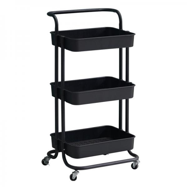 Quality ISO Rolling Organizer Cart 3 Tier Storage Trolley On Wheels for sale