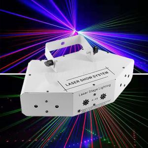 Wholesale High Brightness Six Eyes 360° Full Rotating Scan RGB Scanning Beam Laser Light from china suppliers