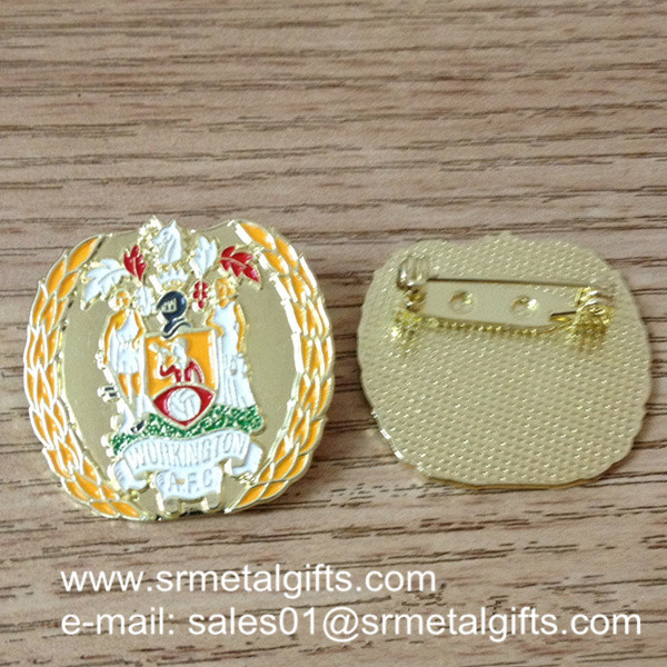 Wholesale Metal enamel colour filled lapel pin with safety pin from china suppliers