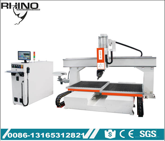 China Heavy Duty 5 Axis CNC Wood Router , Economic Type Industrial CNC Router Table on sale
