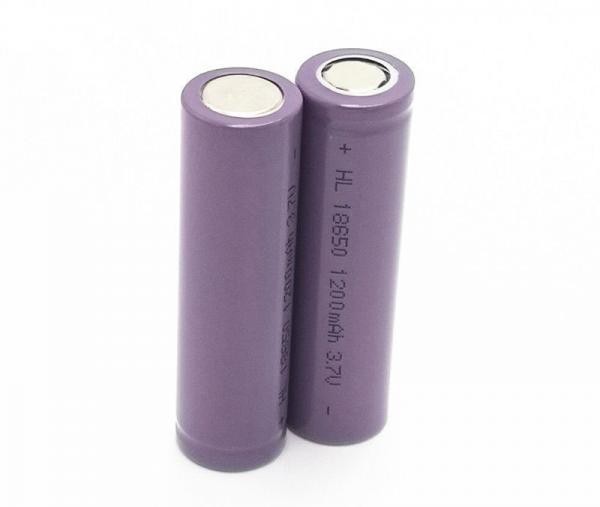 Quality 1200mAh 3.7V 18650 Lithium Ion Cells , 18650 Rechargeable Battery Weight 36g for sale