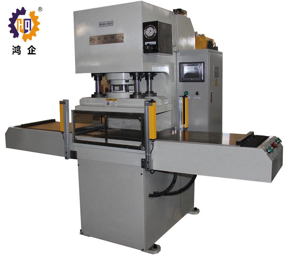 15 Tons Hydraulic Die Cutting Machine For PC PE Film With Double Push - Out Plate