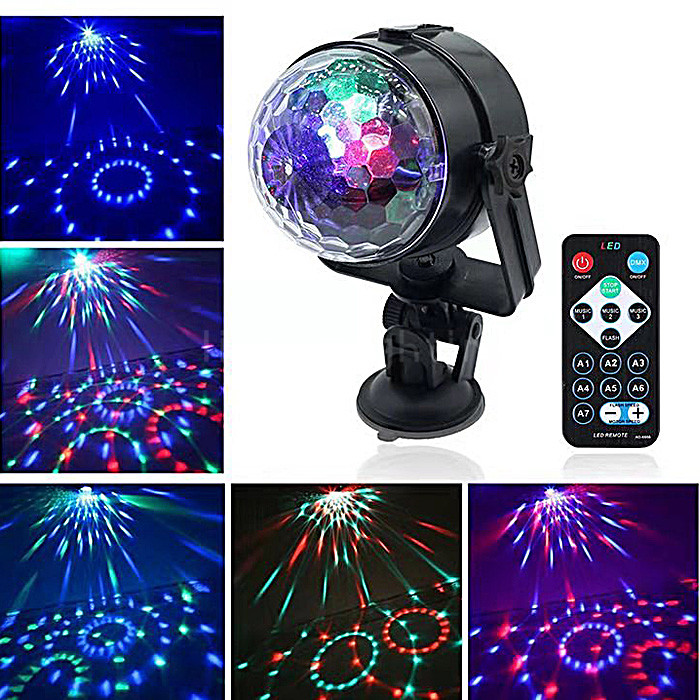 Wholesale USB Interface Remote Controller LED Crystal Car Small Magic Ball Light Colorful Rotating Stage Effect Lights from china suppliers