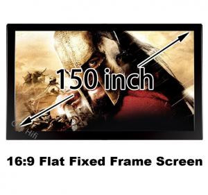 China Huge Cinema Size 3D Projection Screen 150 Inch Flat Fixed Frame Wall Mounted 16:9 Screens on sale