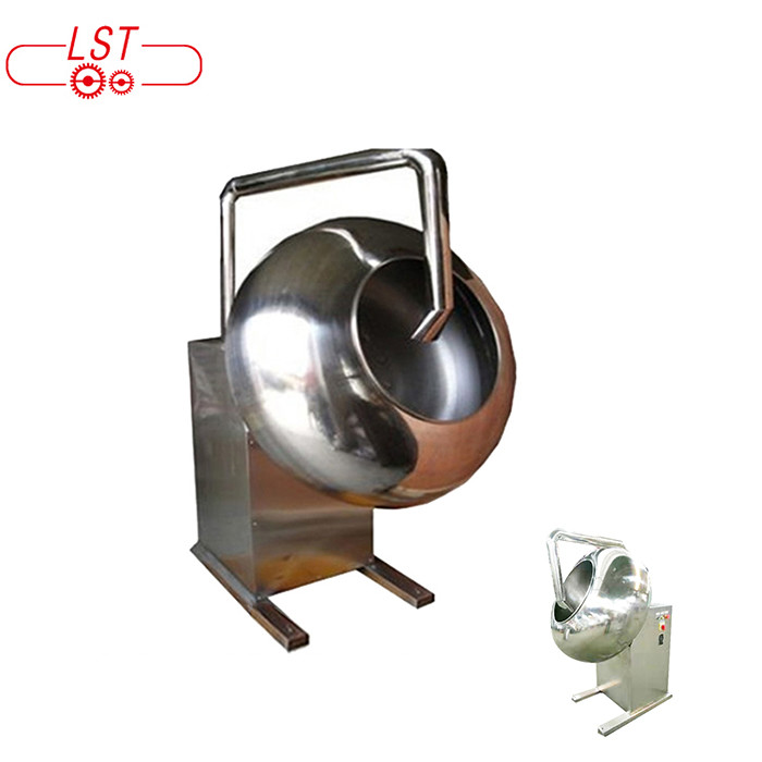 Small Size Chocolate Coating Machine Candied Nut Machine In Silver Color