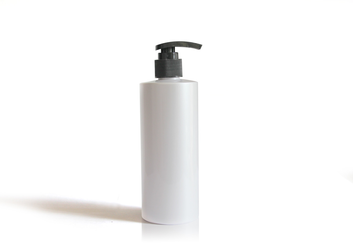 Wholesale White Cylinder PET Cosmetic Bottles With Black Plastic Pump Dispenser from china suppliers