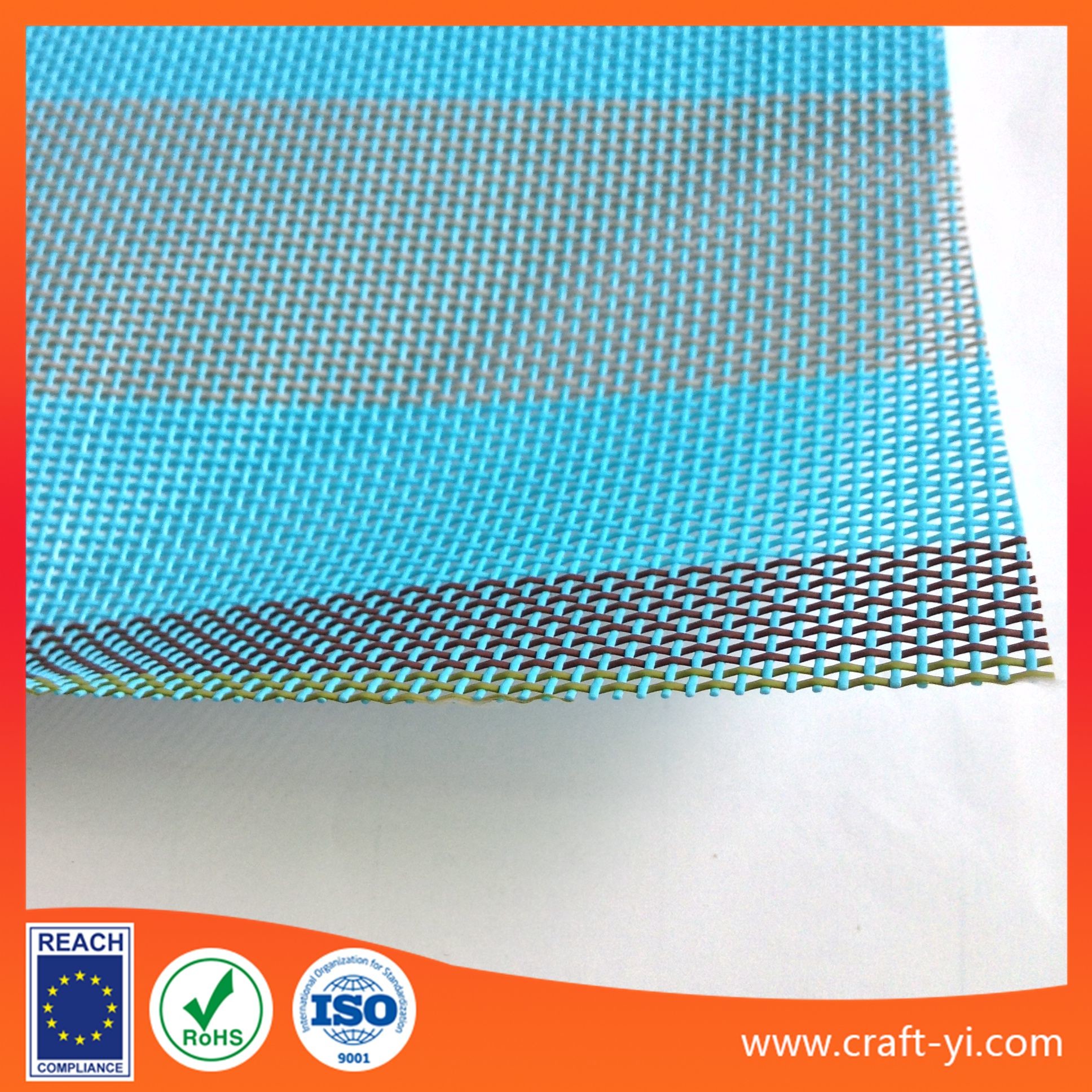 Outdoor Sling & Mesh Fabric 1X1 weave Textilene mesh fabrics in strip