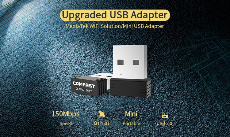 Quality COMFAST High Quality USB 2.4Ghz 150M CE LAN Network Card Realtek Wifi Driver Mini USB Wireless Wifi Adapter For Desktop/ for sale