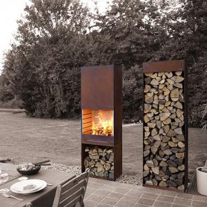 Wholesale Yard / Garden Cast Iron Fire Pot , Corten Steel Fire Pit Wood Burning Fireplace from china suppliers