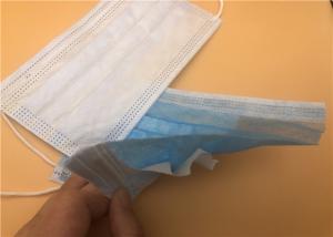 3Ply White Breathable Disposable Mask With Tie On Spunlace / Spunbond
