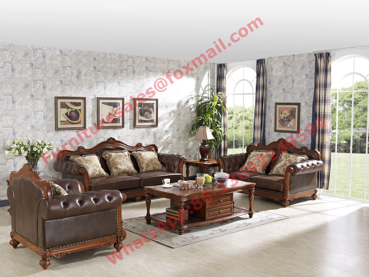 Wholesale 1+2+3 Italy Leather Upholstery Sofa Set with Wooden Tv Stand and Storage Cabinet from china suppliers