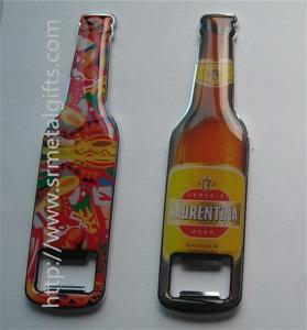 Wholesale Epoxy bottle design metal bottle openers, epoxy dome beer bottle shape bottle opener, from china suppliers