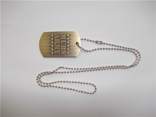 Wholesale Antique brass plated alloy dog tag with chain,promotional novelty metal dog tag with text, from china suppliers