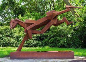 Wholesale Public Art Luxury Stainless Steel Outdoor Sculpture With Corten Steel Base from china suppliers
