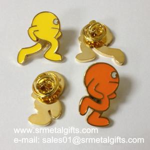 Wholesale Metal icon enamel lapel pin with epoxy, butterfly clasp lapel pin from china suppliers