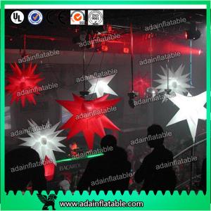 Wholesale 1m Customized Red Star White Inflatable Star For Event With LED Lighting from china suppliers
