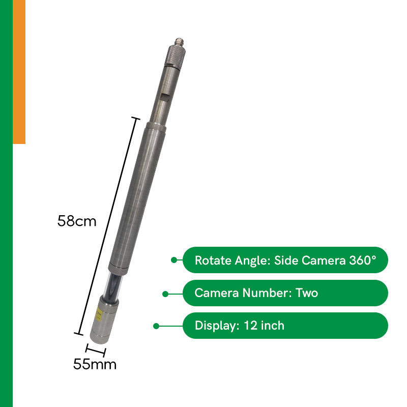 Wholesale Industrial Level 65mm Dual Borewell Camera Side 360 Degree Rotate High Resolution from china suppliers