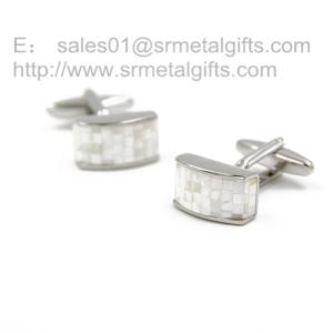 Wholesale Mother of Pearl plaid cufflinks, 17mm checker genuine mother of pearl cufflinks, from china suppliers