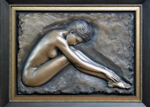 Wholesale Professional Metal Relief Sculpture , Nude Woman Wall Relief Sculpture from china suppliers