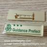Buy cheap Engraved monogram letters collar lapel pin with safety pin, from wholesalers