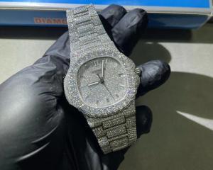 Wholesale Luxury Moissanite Bust Iced Out Men Watch Hip Hop VVS Diamond Watch from china suppliers