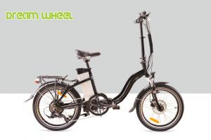 Wholesale Black 10.4Ah 36V Electric Folding Bike , 20" Cruiser Folding Electric Bike With Disc Brake from china suppliers