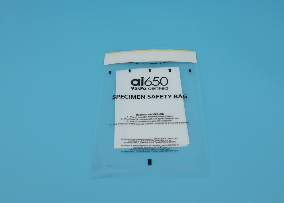 Wholesale Clear 150mm X 240mm 95kPa Specimen Bags For Blood Specimen Transportation from china suppliers