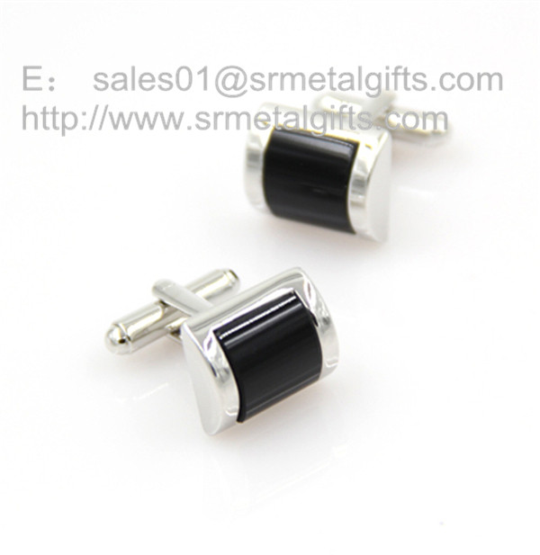 Wholesale Black onyx arched cufflinks, classic onyx arched cuff links for men's suit, in stock, from china suppliers