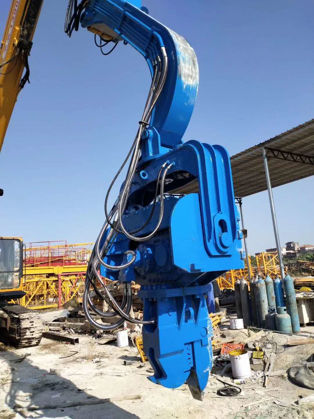China Hydraulic Pile Hammer Equipment Q355b Excavator Mounted Pile Hammer For CAT336 CAT360 on sale