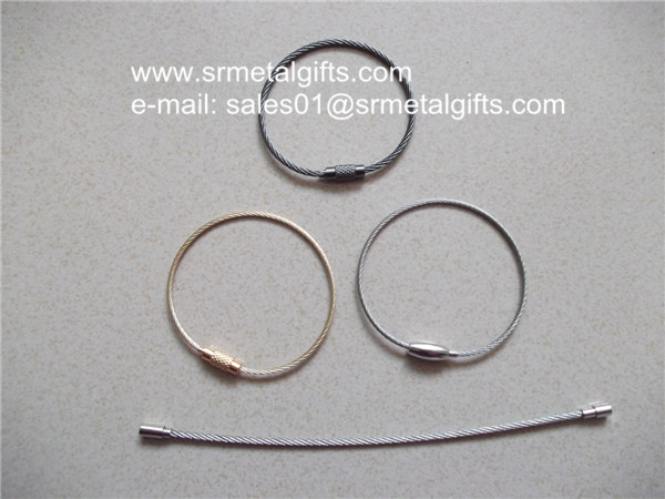 Wholesale Stainless steel wire cable with screw lock for diy key chain from china suppliers