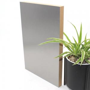 Wholesale Fingerprint Free Metal Brushed PET Laminated MDF Panels 1220x3050×30mm from china suppliers