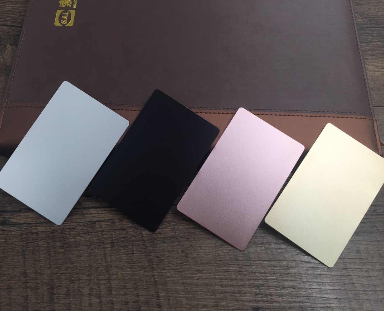 Wholesale Colored  Metal Business Cards Printing , Square Custom Aluminum Business Card from china suppliers