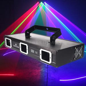 Wholesale TTL modulation signal 3 Lens Three Head RGB Multi Colors DJ Disco Animation Scan Laser Light from china suppliers