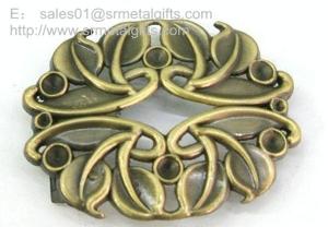 Wholesale Antique brass hollow engraved flower belt buckle, tailored antique men's belt buckles, from china suppliers