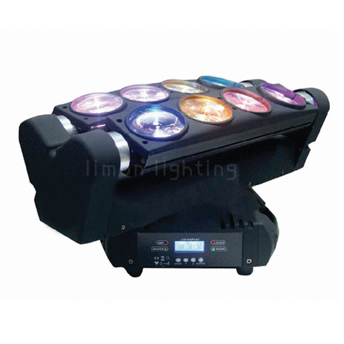 Wholesale 8x10W RGBW 4in1 Pixel Control DMX LED Spider Beam Moving Head Light for Night Club from china suppliers