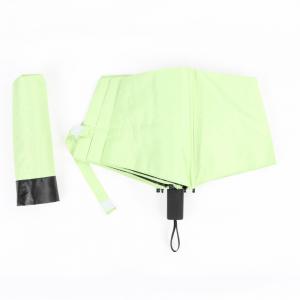 21 inch compact anti-uv uv protection three fold umbrella with sunproof sunshade in green color