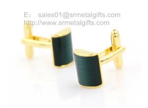 Wholesale Gold plated arched cufflinks with mother of pearl inlay, mother of pearl gold cufflinks, from china suppliers