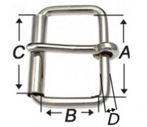 10mm(3/8)  Nickel Plated Single Prong Silver Color Welded Steel Roller Buckle