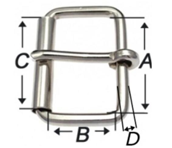 Quality 10mm(3/8")  Nickel Plated Single Prong Silver Color Welded Steel Roller Buckle for sale