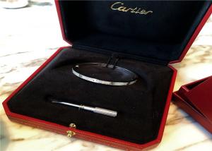 Wholesale Unisex 18K Gold Diamond Jewelry , Cartier Love Bracelet Diamond Paved from china suppliers