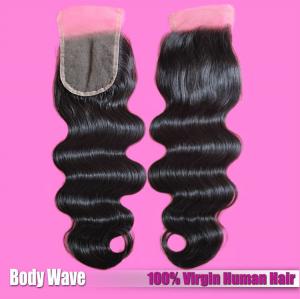 Wholesale Factory Wholesaler 100% Human Hair Extension Brazilian Hair Natural Color Lace Closure from china suppliers