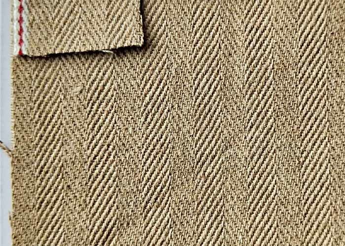 Wholesale Classic Brown Herringbone Denim Fabric , Twill Jeans Cotton Spandex Denim Fabric from china suppliers