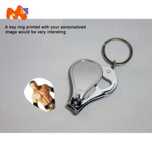 Wholesale Sublimation Nailnippers Personalized Metal Keychains With Name And Logo DIY Gift from china suppliers
