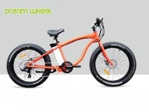 Wholesale 750W Electric Beach Cruiser Bikes Orange Aluminum Alloy 6061 from china suppliers