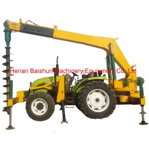 China Cement Pole Erect By Spiral Sheet Post Screw Mini Pile Digging Machine on sale