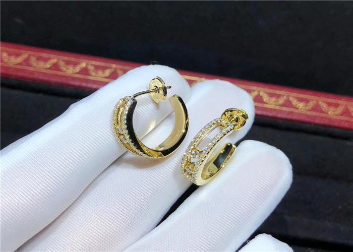 Wholesale Personalized Charming  Diamond Earrings In 18K Yellow Gold from china suppliers