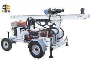 China 24kw Engine Power Water Well Drilling Rig Dth Drilling Machine Trailer Mounted on sale